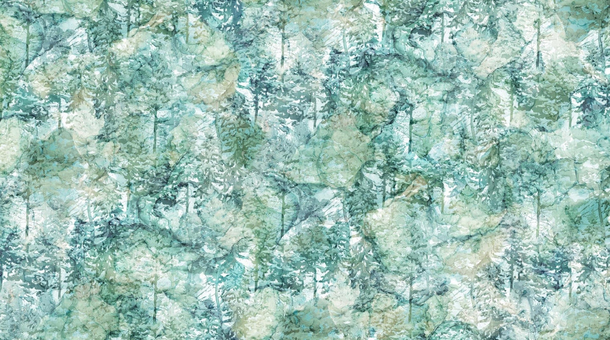 Fresh Green Vibes Tropical Forest Wallpaper Mural