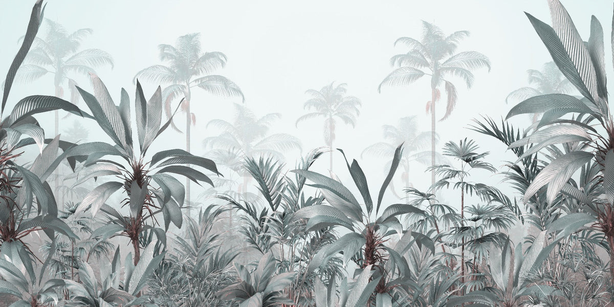 Watercolor Riverside Forest Wallpaper Mural