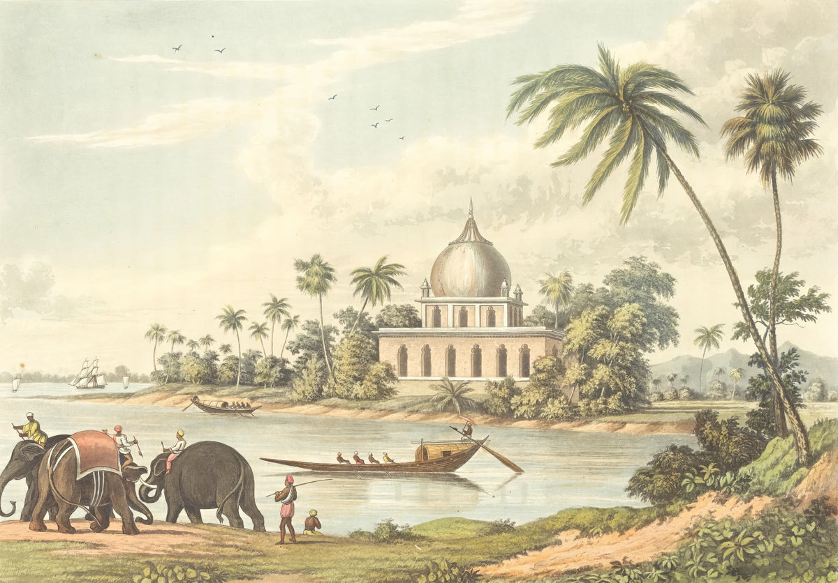 Old Riverside Indian CIty View Wallpaper Murals in your room — zoomed