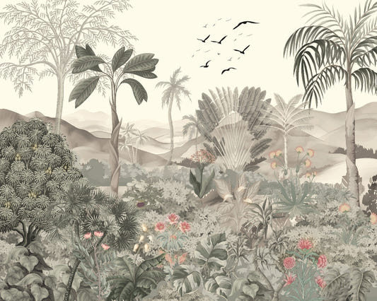 Lush Green Tropical Forest Wallpaper