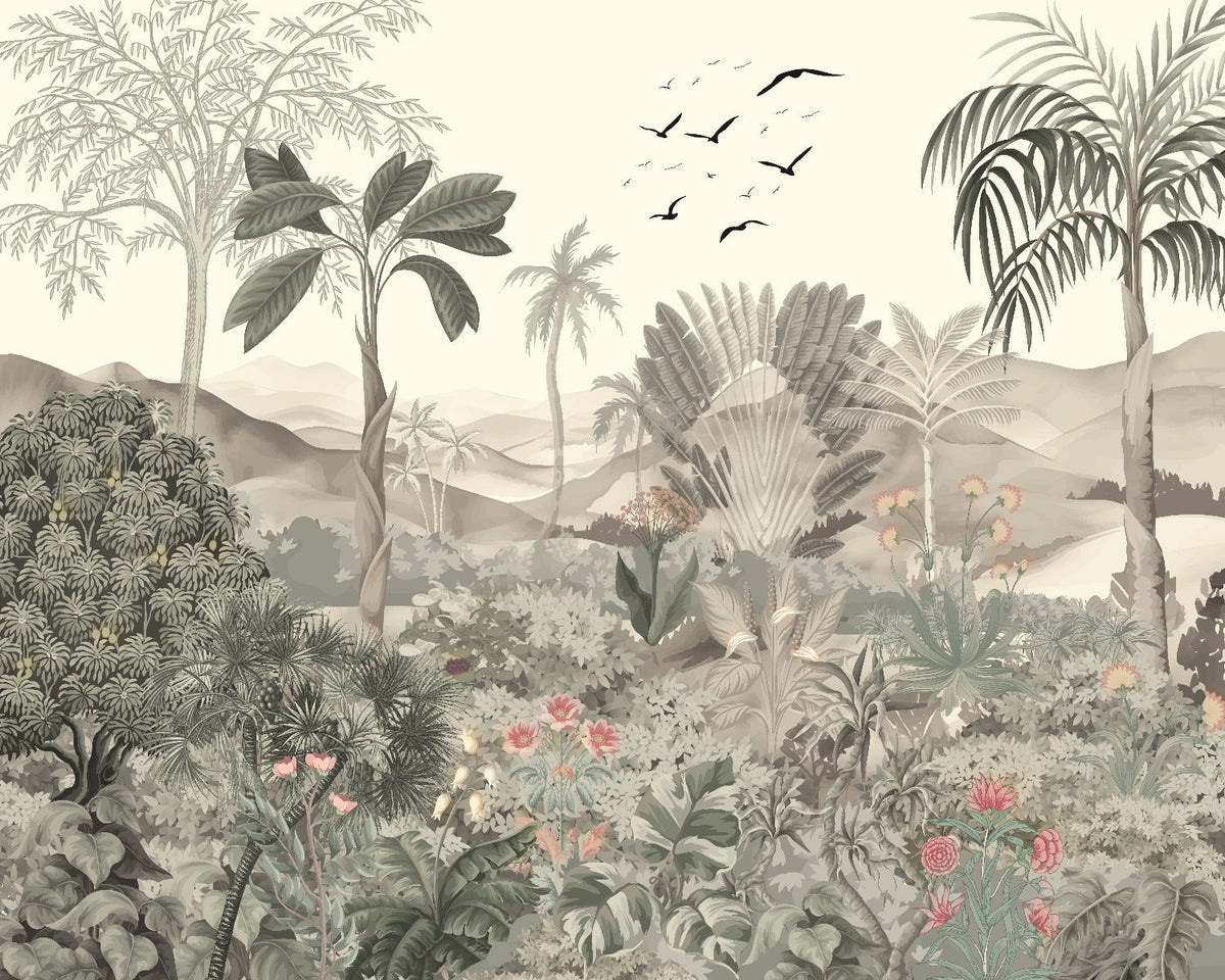 Lush Green Tropical Forest Wallpaper