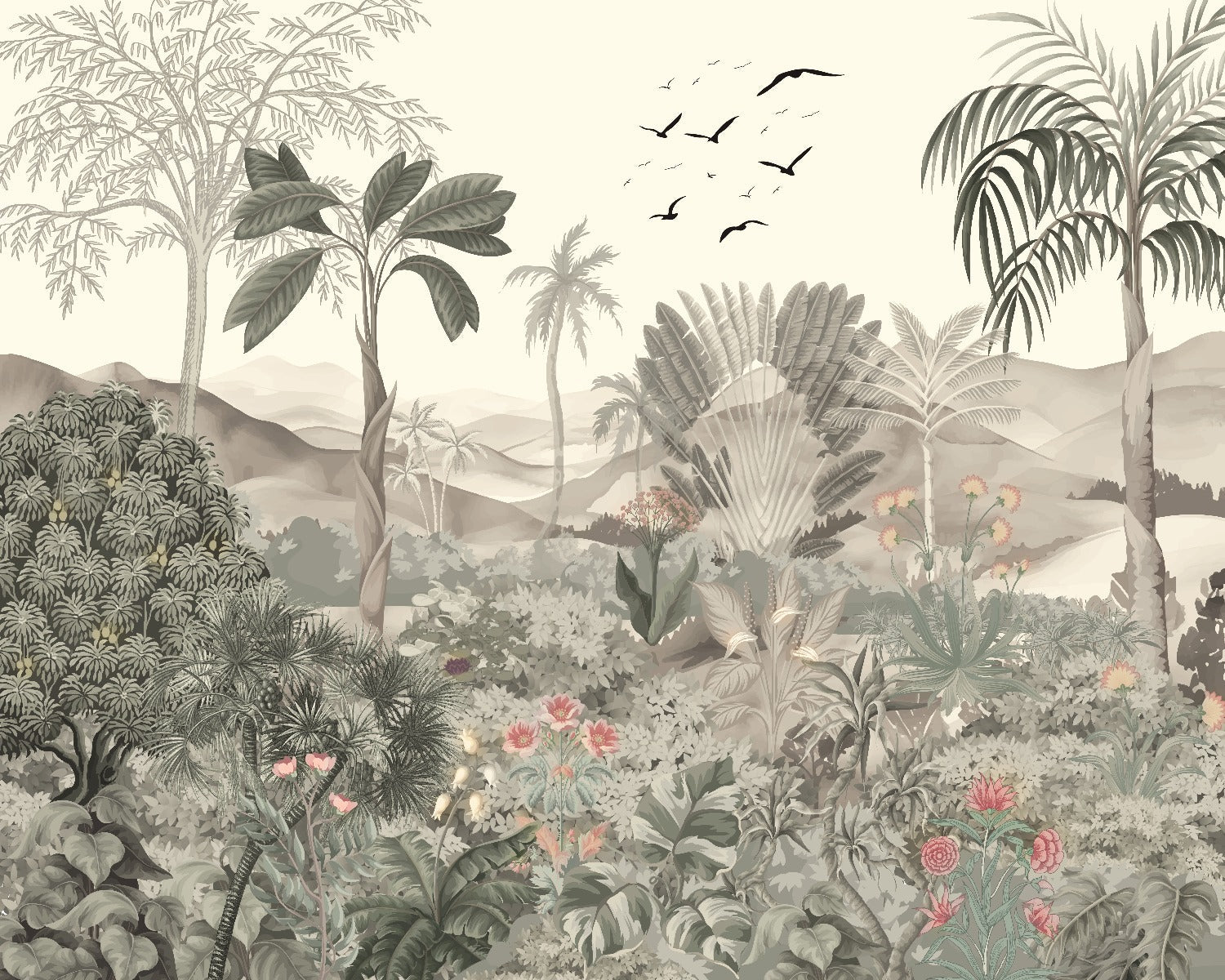 Lush Green Tropical Forest Wallpaper
