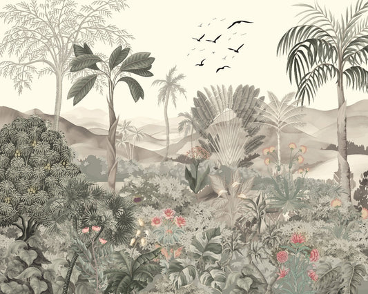 Lush Green Tropical Forest Wallpaper