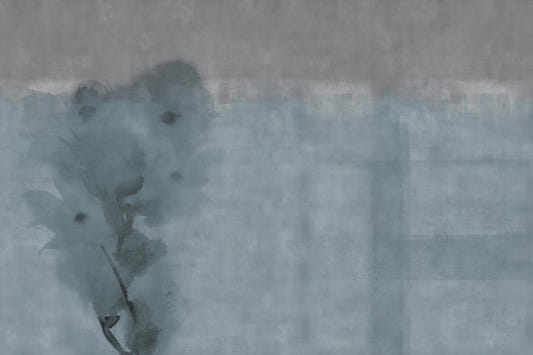 Azure Cascade Watercolor Painted Wallpaper