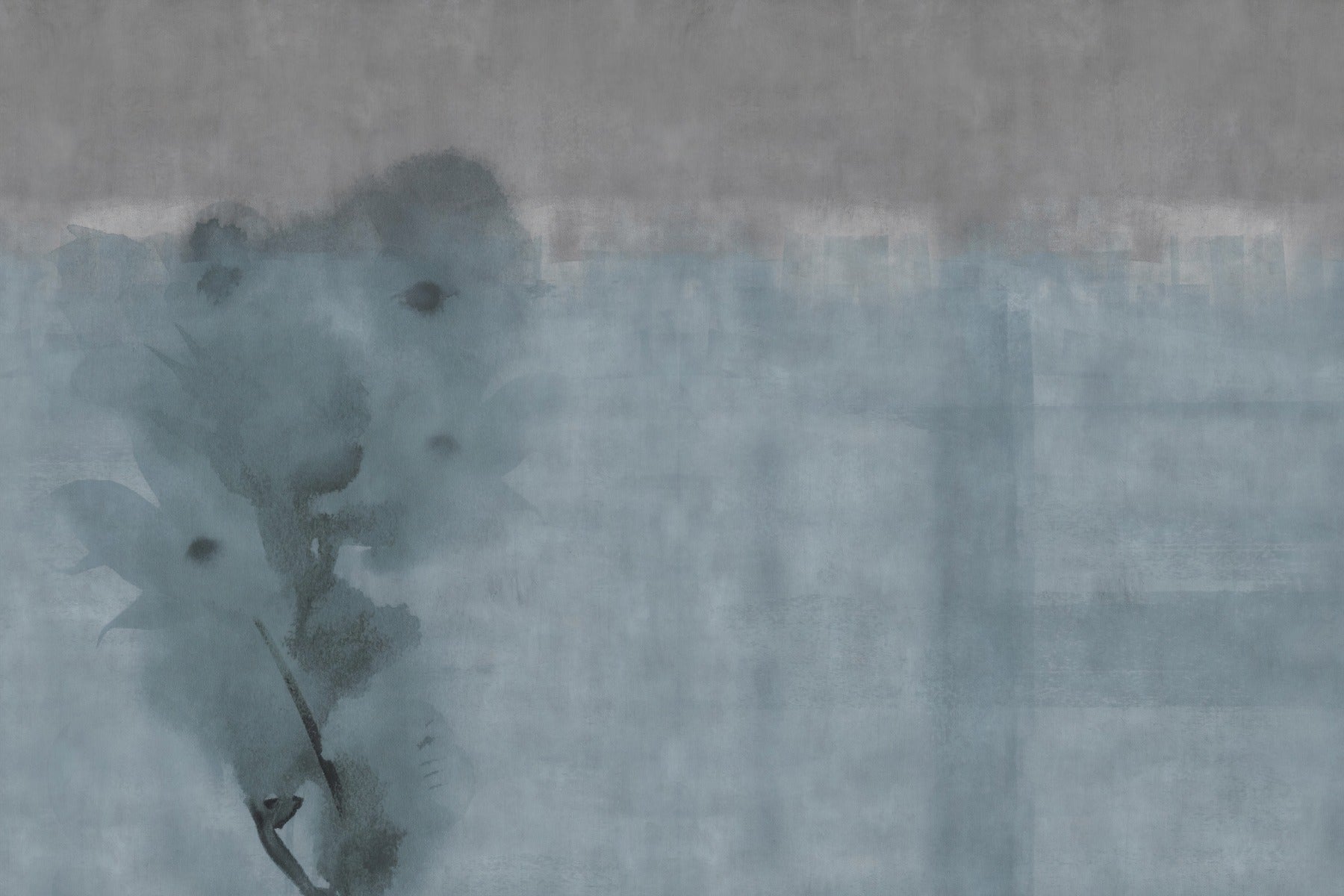 Azure Cascade Watercolor Painted Wallpaper