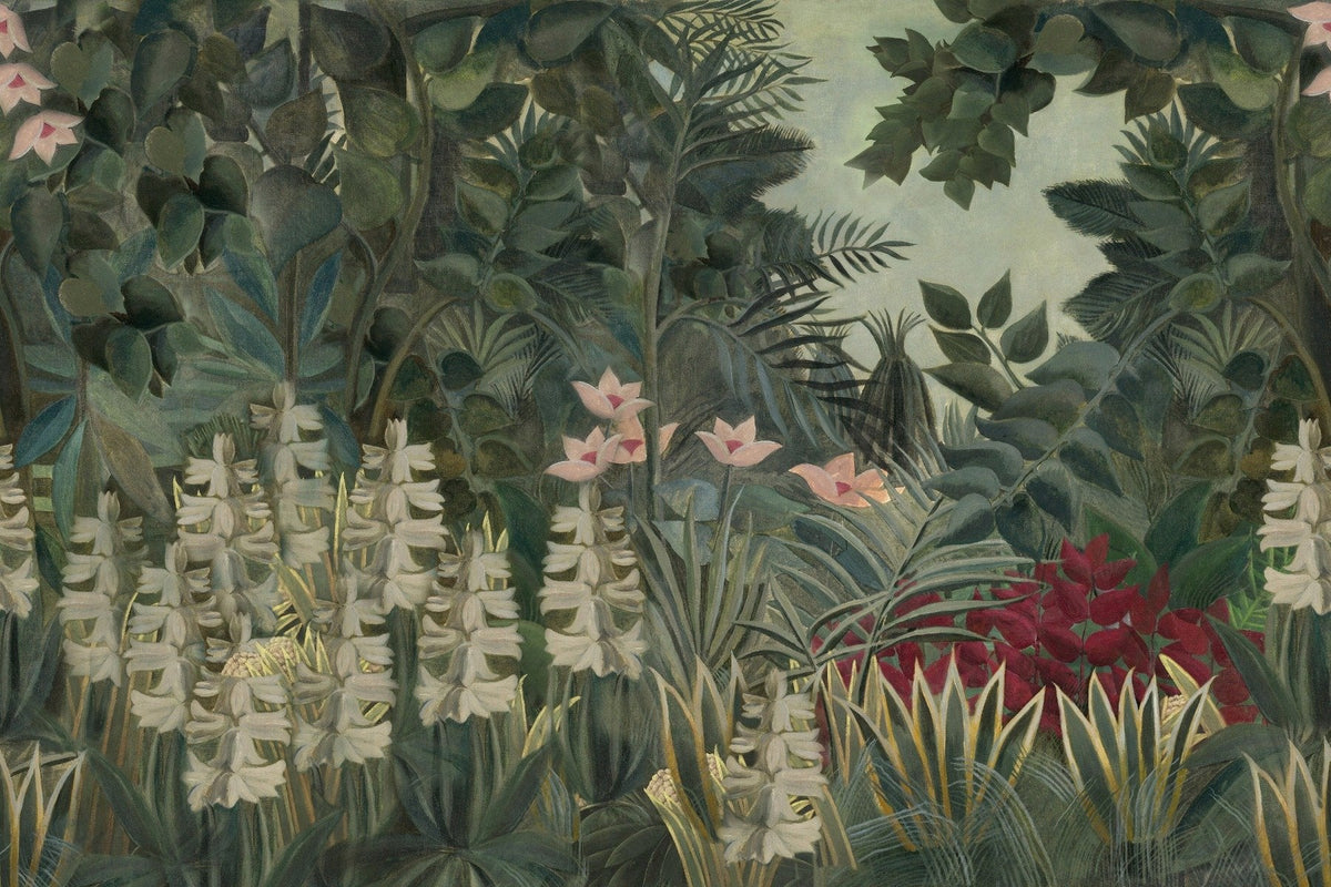 Verdant Grove Watercolor Forest Wallpaper Murals