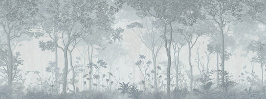 Mystical Forest Fog Removable Wallpaper
