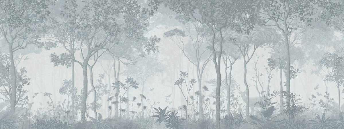 Mystical Forest Fog Removable Wallpaper