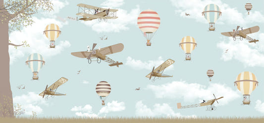 Fly High Hot Air Balloons & Planes Wallpaper