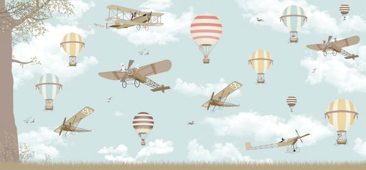 Fly High Hot Air Balloons & Planes Wallpaper