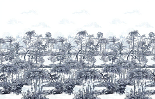 Blue Shades Palm Trees Wallpaper Murals