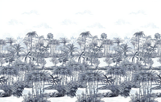 Blue Shades Palm Trees Wallpaper Murals