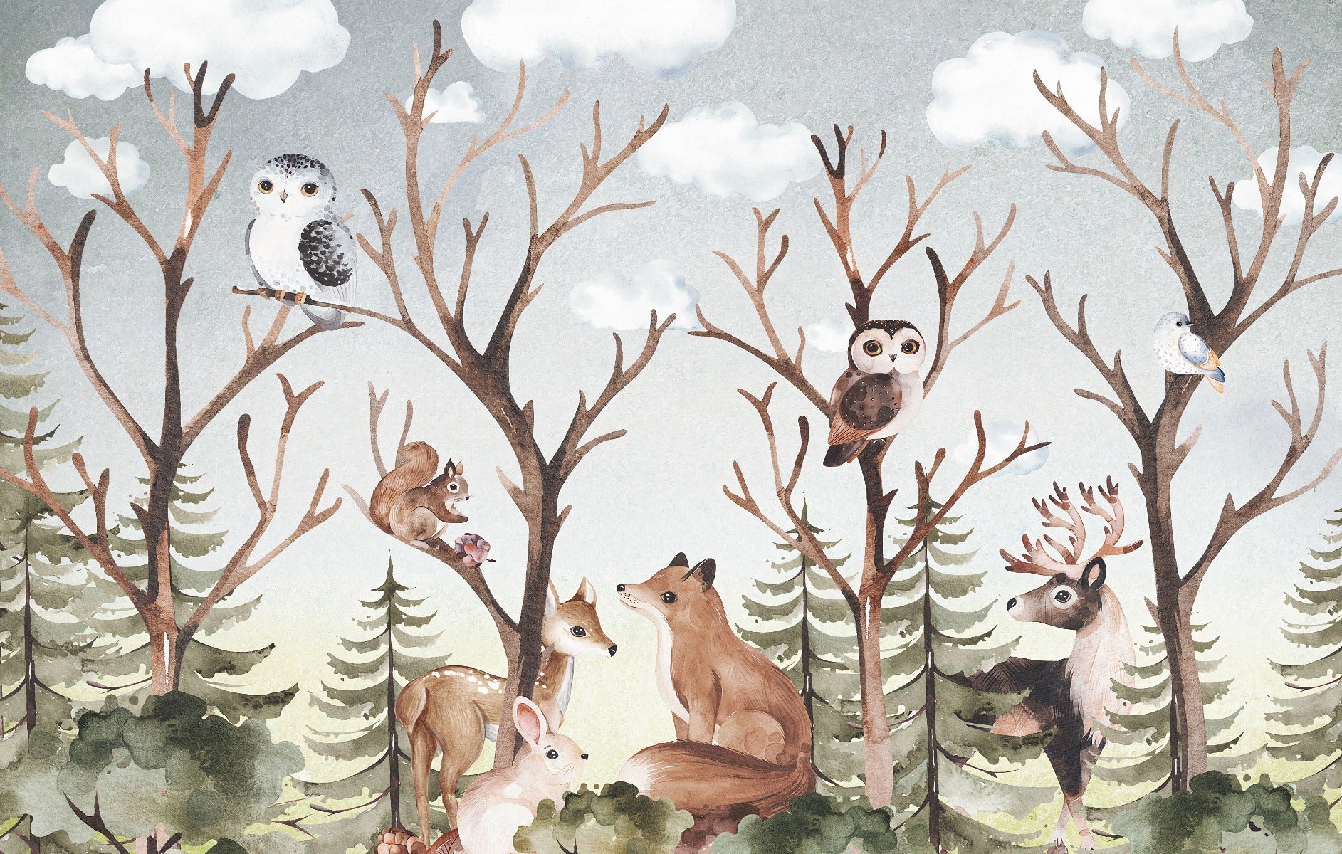Autumn Jungle Adventure Wallpaper Mural