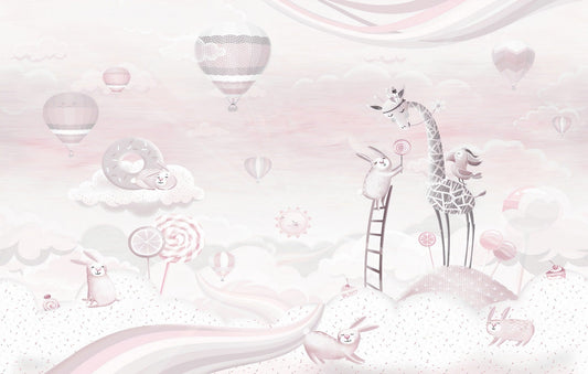 Candyland Fantasy Kids Room Wallpaper