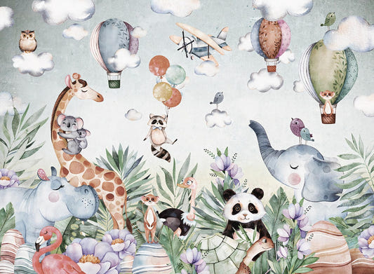 Jungle Safari Kids Room Wallpaper Mural