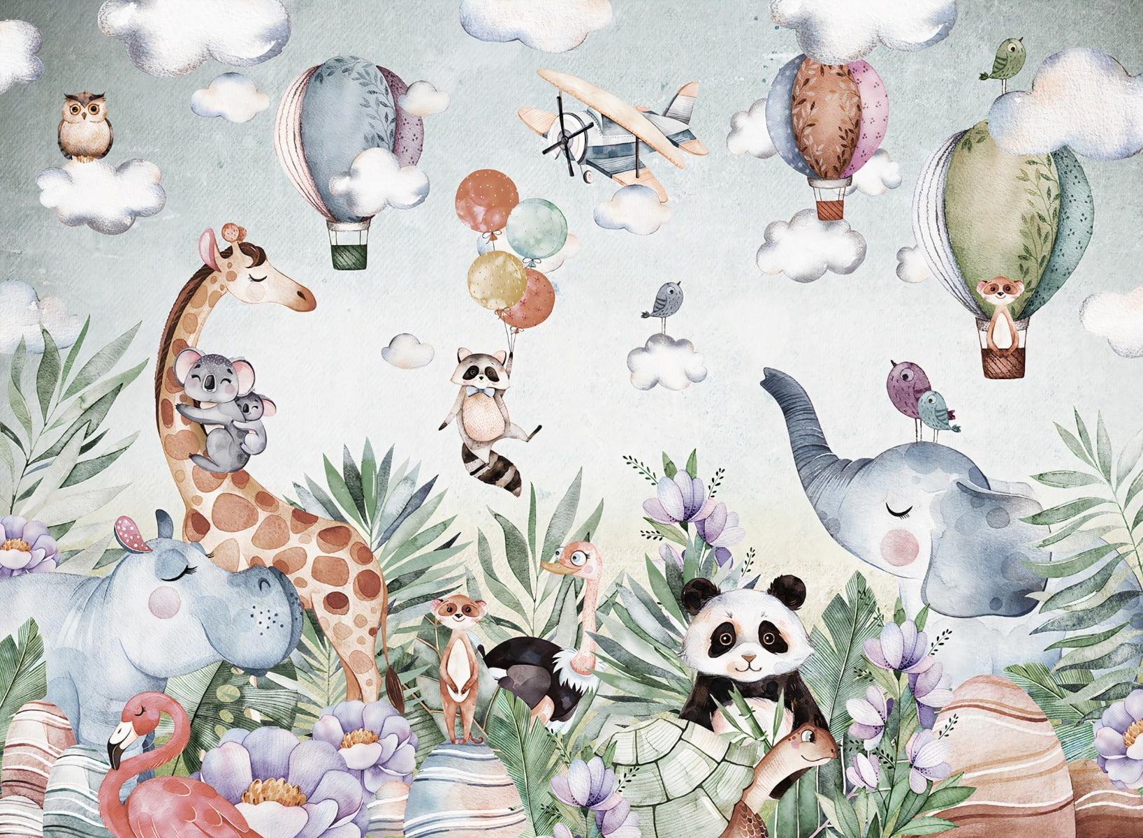 Jungle Safari Kids Room Wallpaper Mural