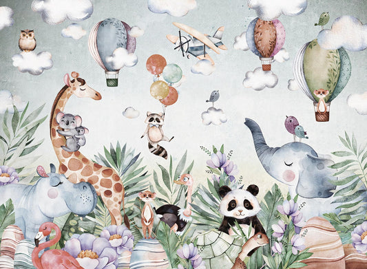 Jungle Safari Kids Room Wallpaper Mural