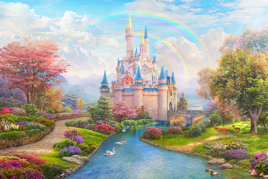 Enchanting Pink Castle Wallpaper