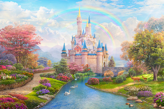 Enchanting Pink Castle Wallpaper
