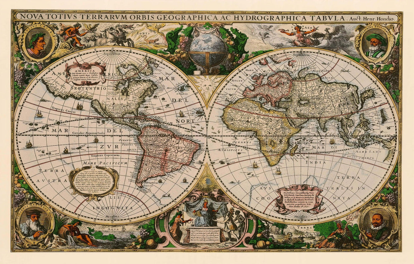 Vintage Atlas Adventure Map Wallpaper