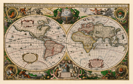 Vintage Atlas Adventure Map Wallpaper