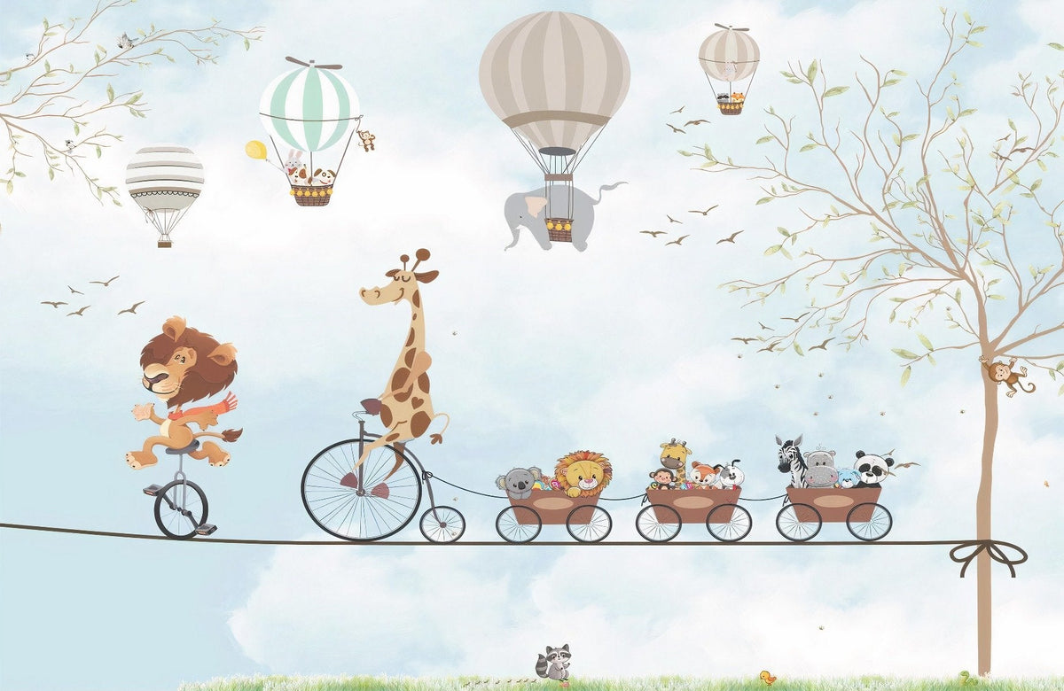 Aerial Animal Marvels Cycling Wallpaper