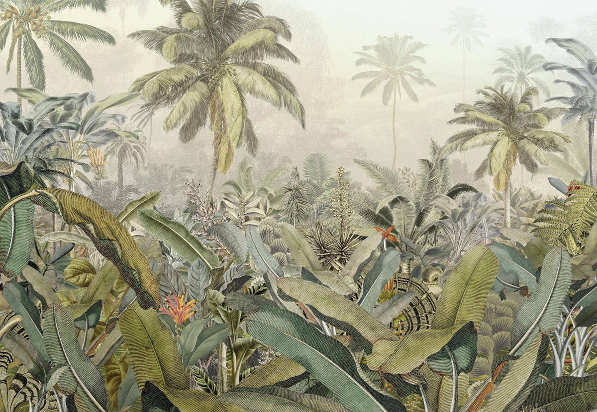 Lush Tropical Jungle Wall Mural