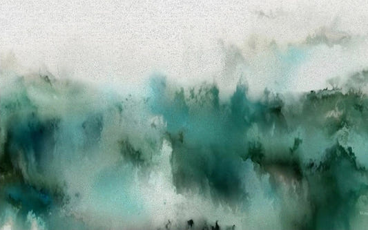 Blue Oceanic Bliss  Ombre Wallpaper