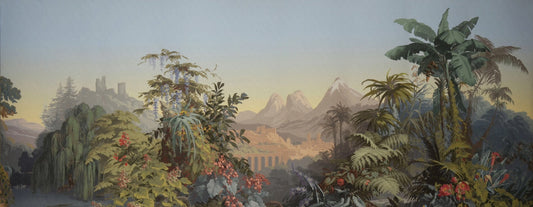 Tropical Forest and Mountains Wallpaper