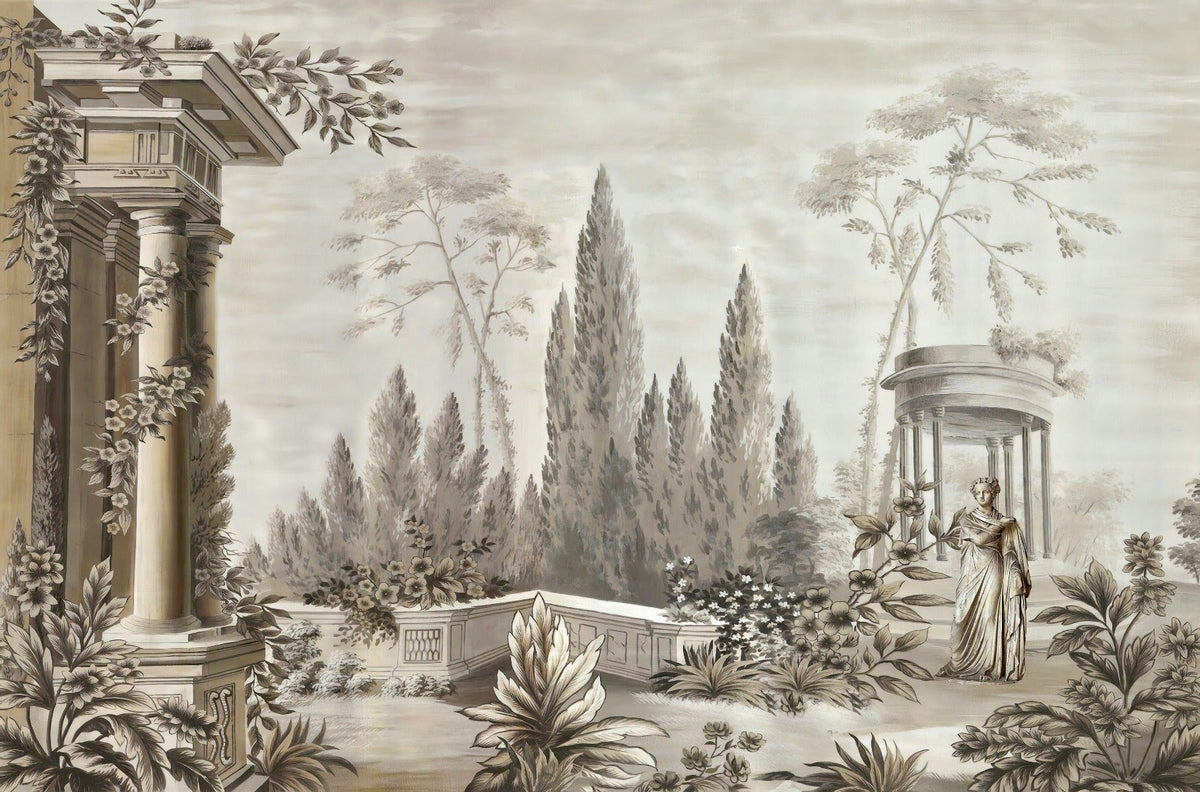 Dusky Forestry Fort Wallpaper Murals in your room — zoomed