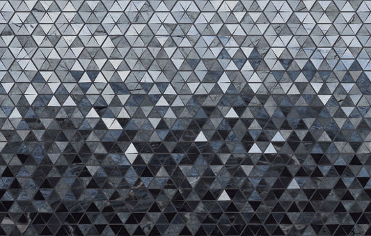Blue Cut Triangle Tiles Wallpaper Murals