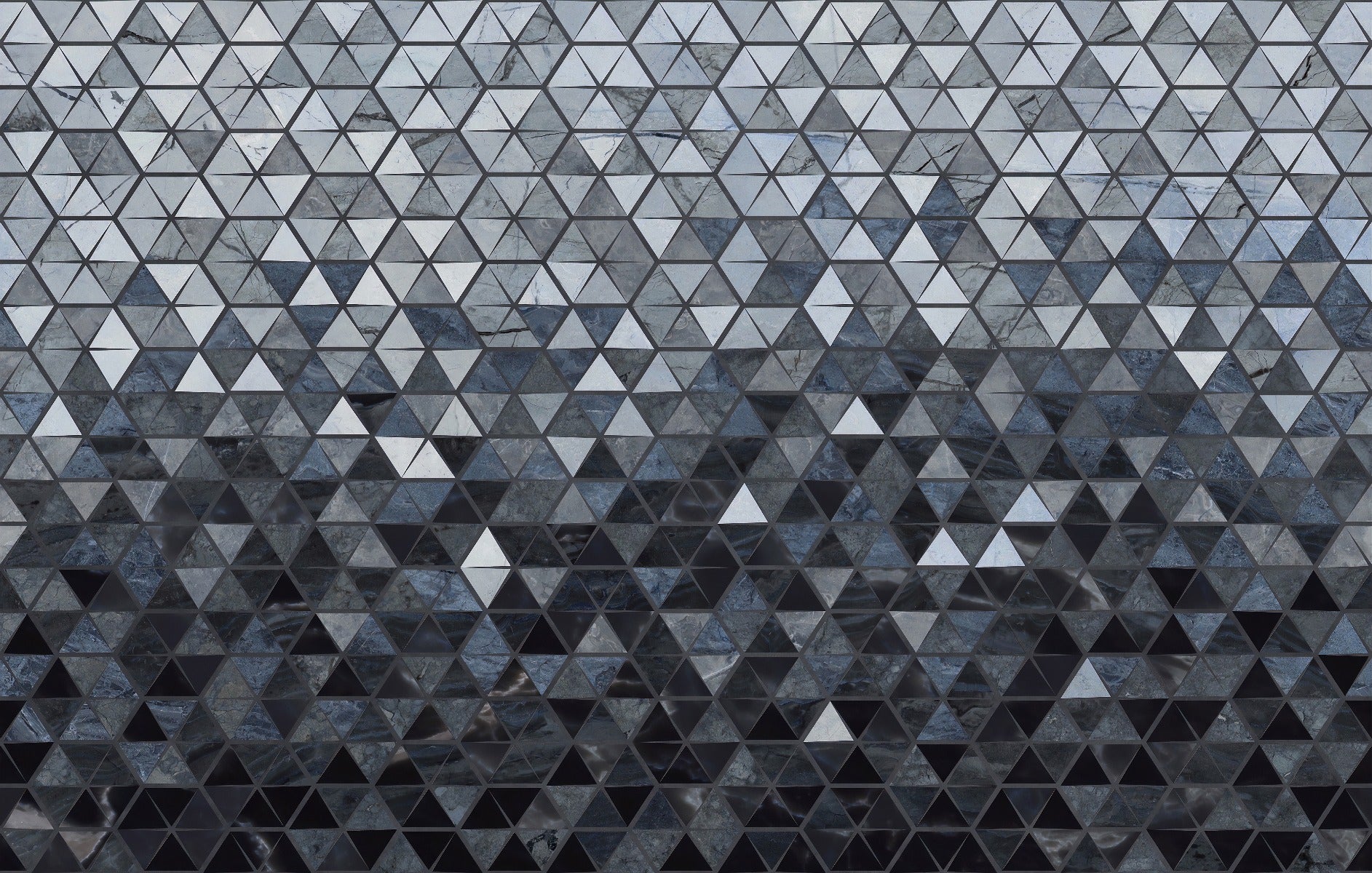 Blue Cut Triangle Tiles Wallpaper Murals