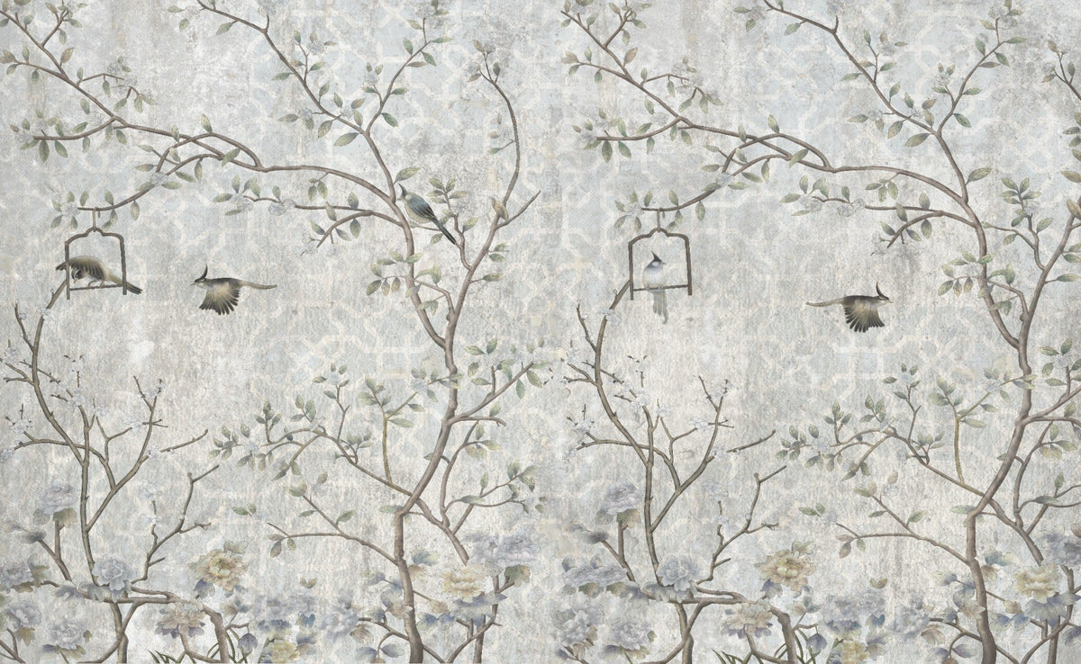 Vintage Florence Tree Art Wallpaper
