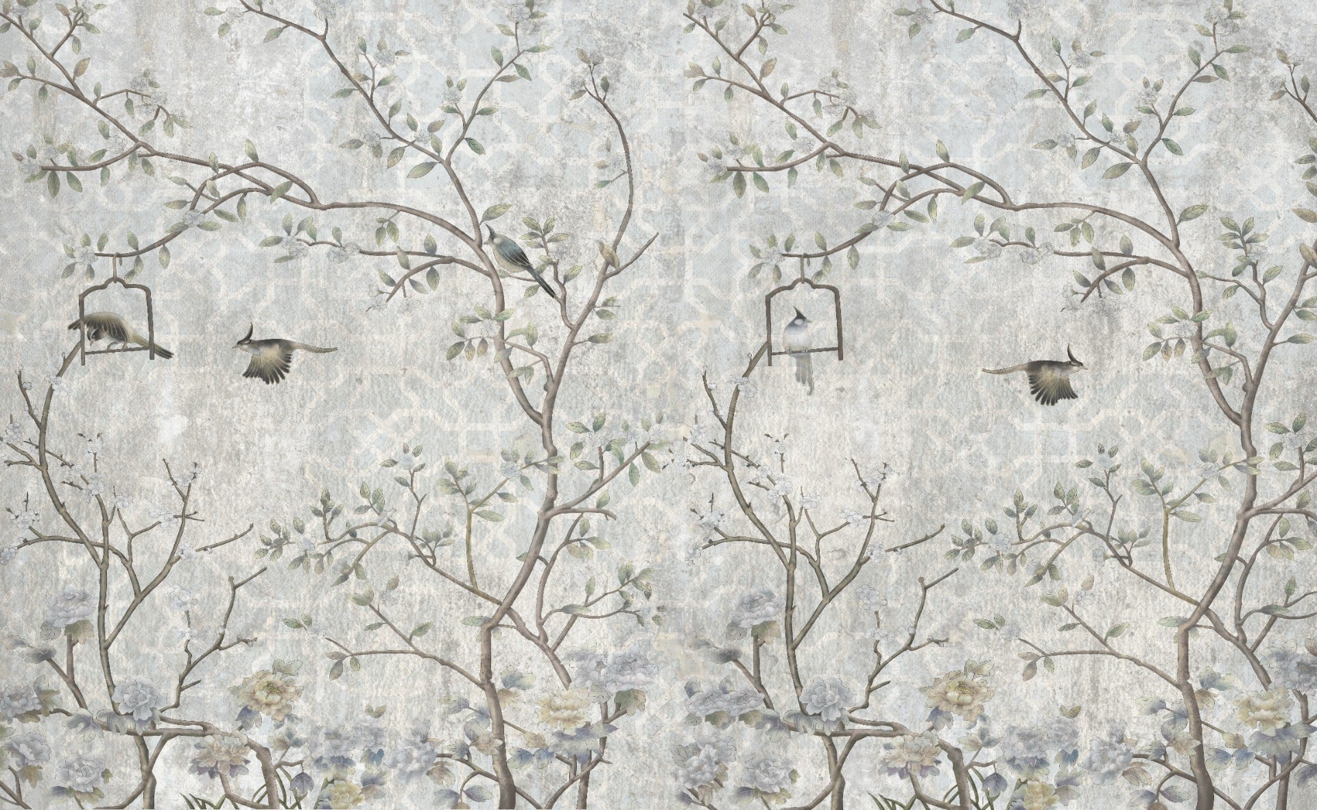 Vintage Florence Tree Art Wallpaper