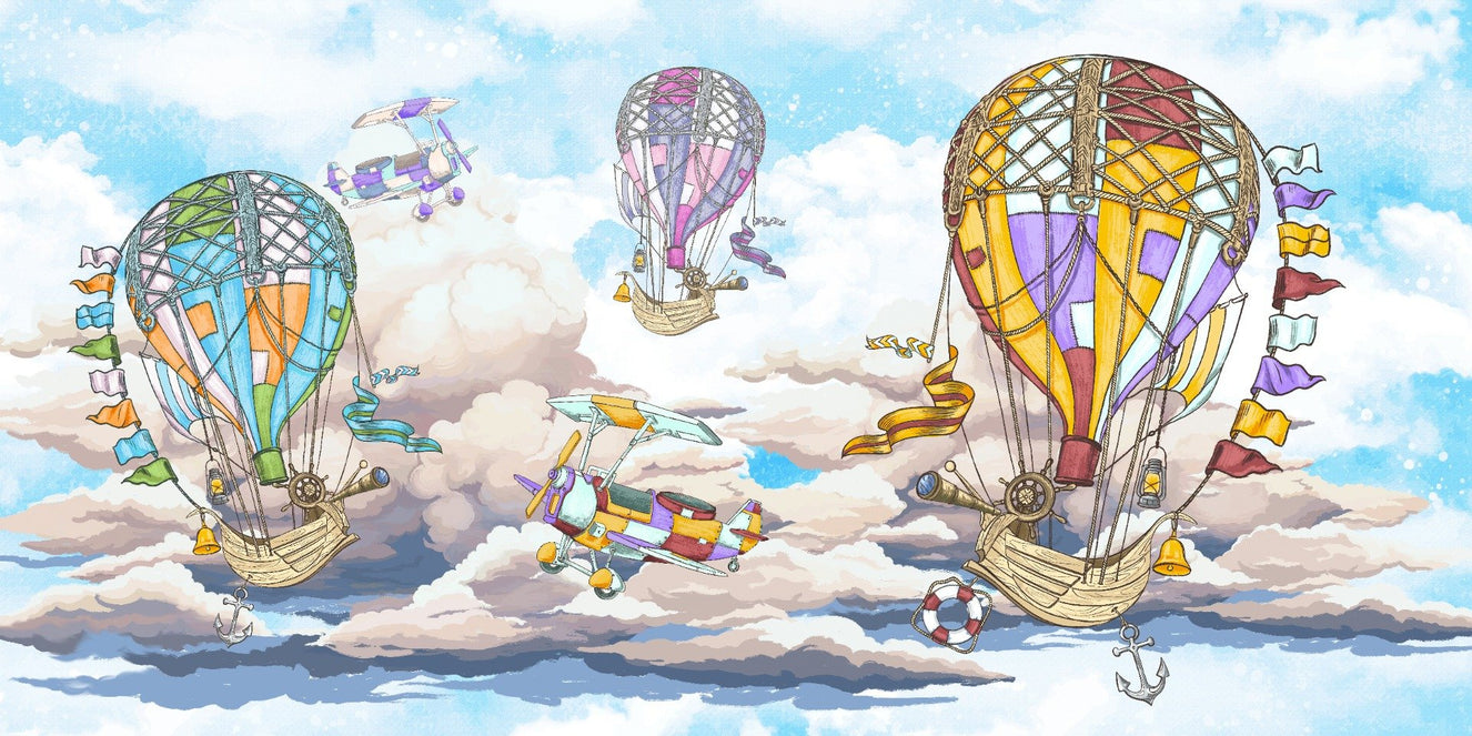 Sky & Hot Air Balloons Wallpaper & Wall Mural