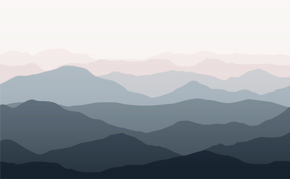 Shaded Mountain landscape wallpaper mural