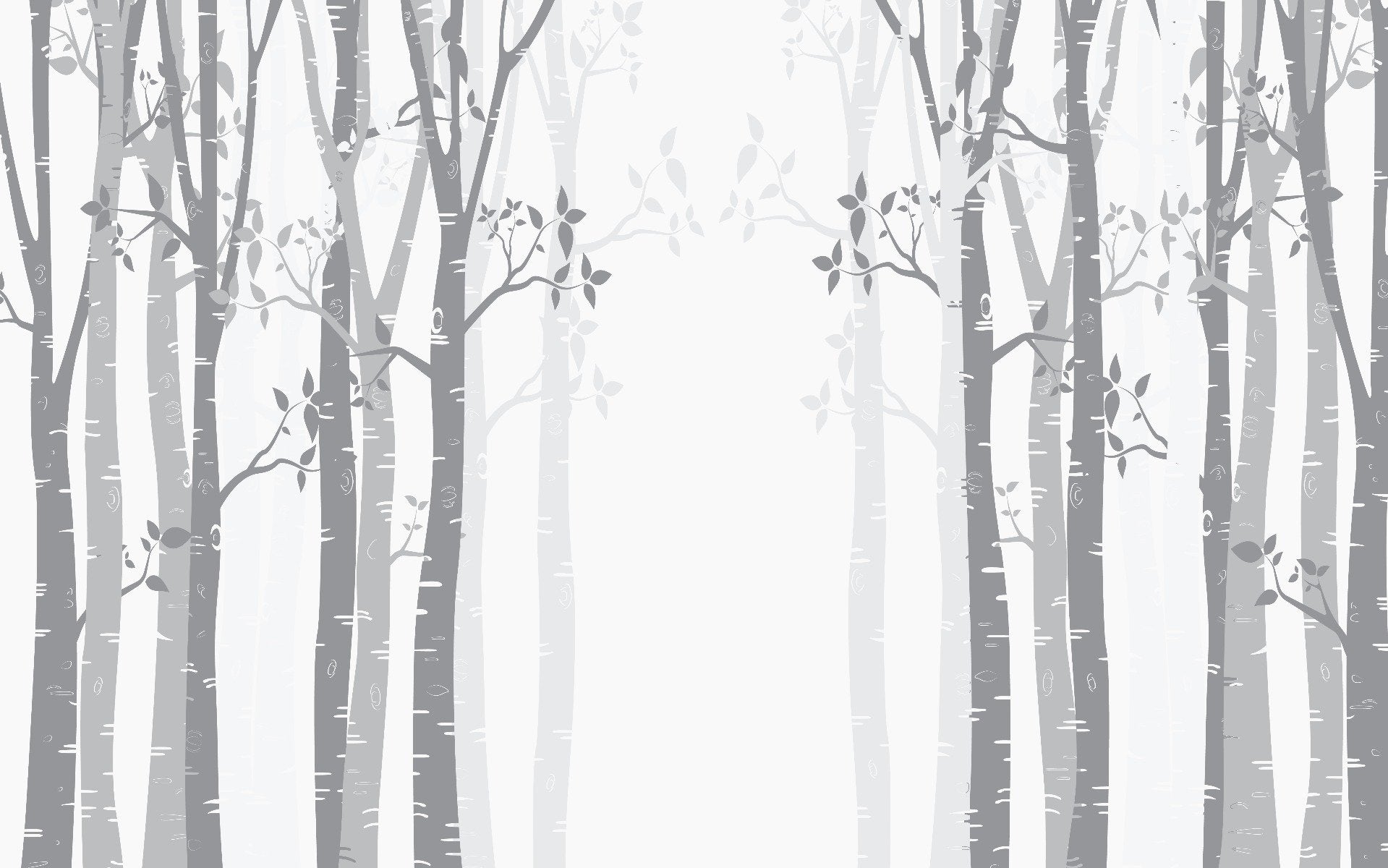 Gray Bamboo forest wallpaper mural