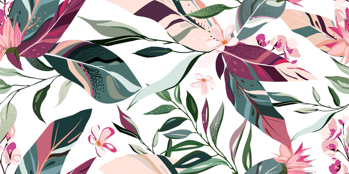 Tropical Leaflets wallpaper mural