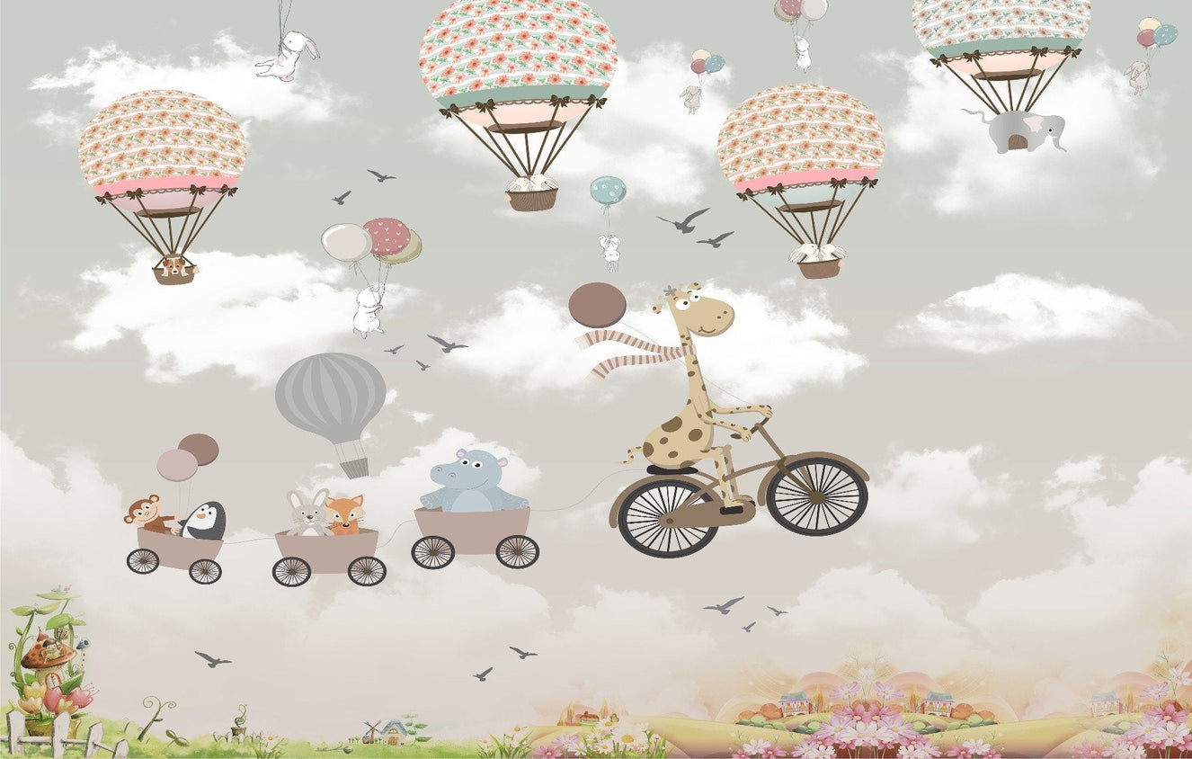Dreamy Nursery Animal Adventure Mural