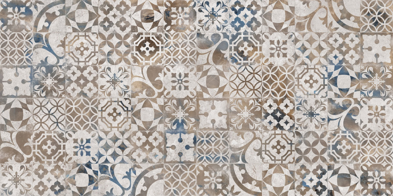 Abstract Retro Mosaic Tiles Wallpaper Mural