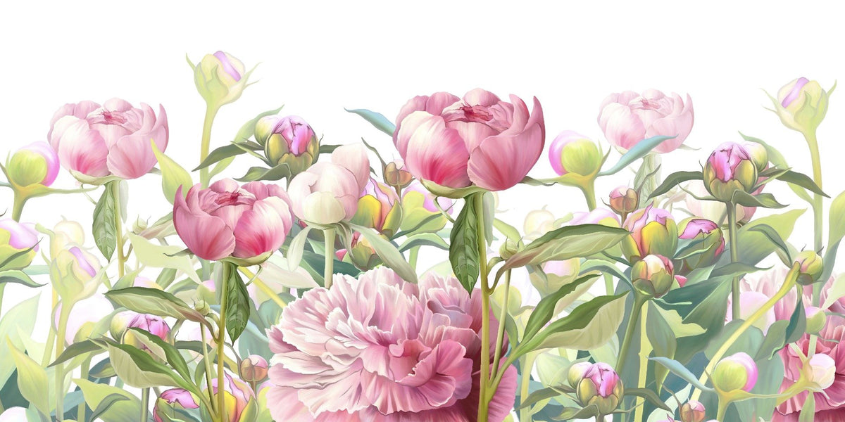 Delicate Peonies Wallpaper Murals