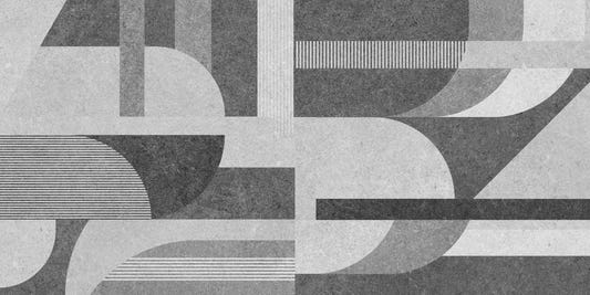Geometric Gray Grunge Tile Wallpaper