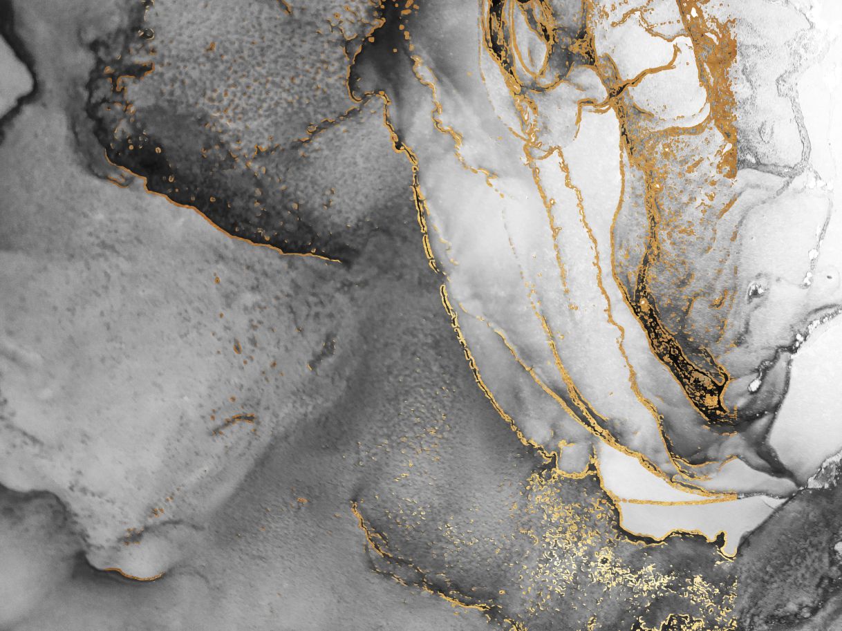 Black and Gold Alcoholic Ink Marble Wallpaper