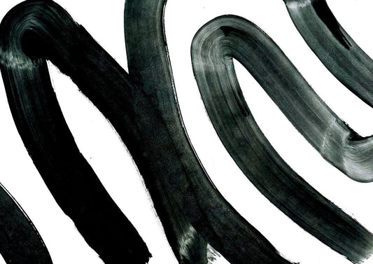 Abstract Black and White Color Brush Stroke Art Wallpaper