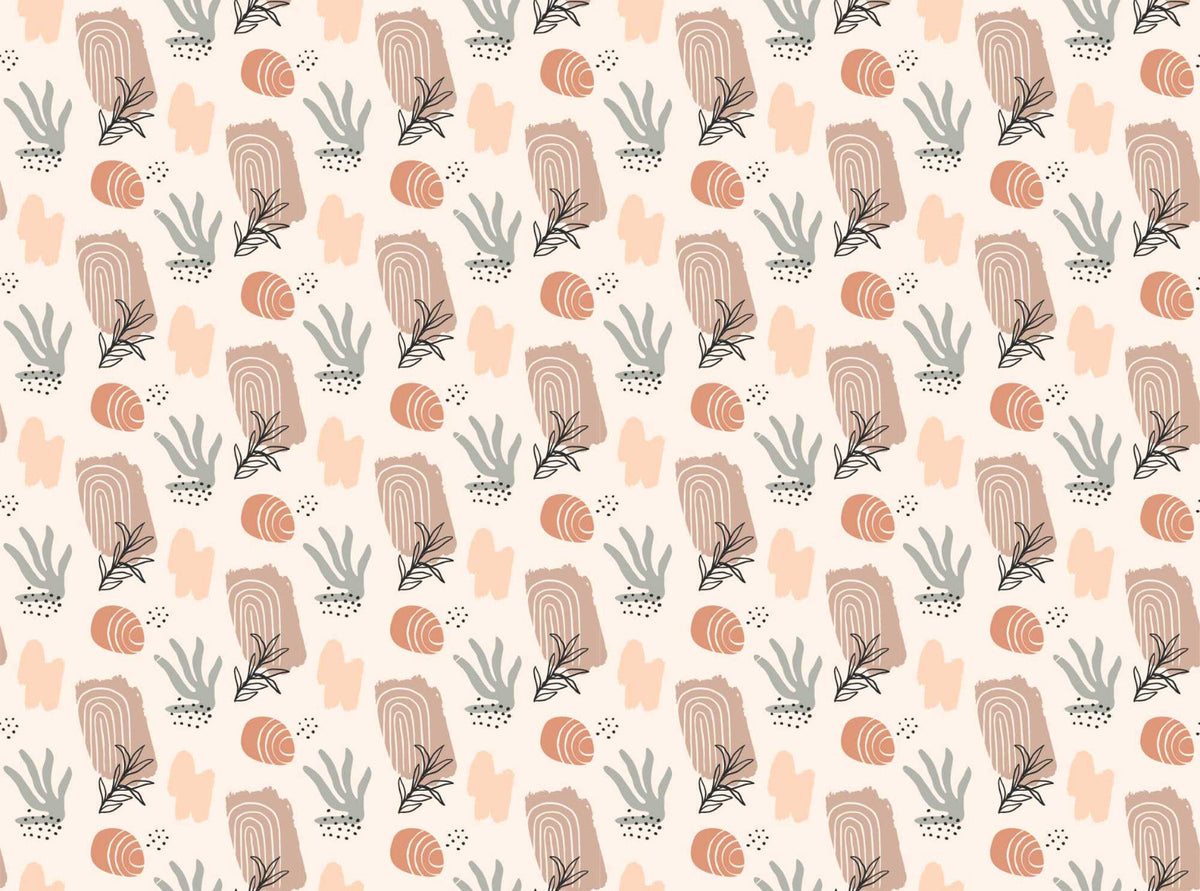 Trendy Earthy Watercolor Wallpaper in your room — zoomed