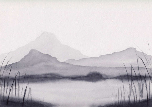 Watercolor Mountain Painting Wallpaper