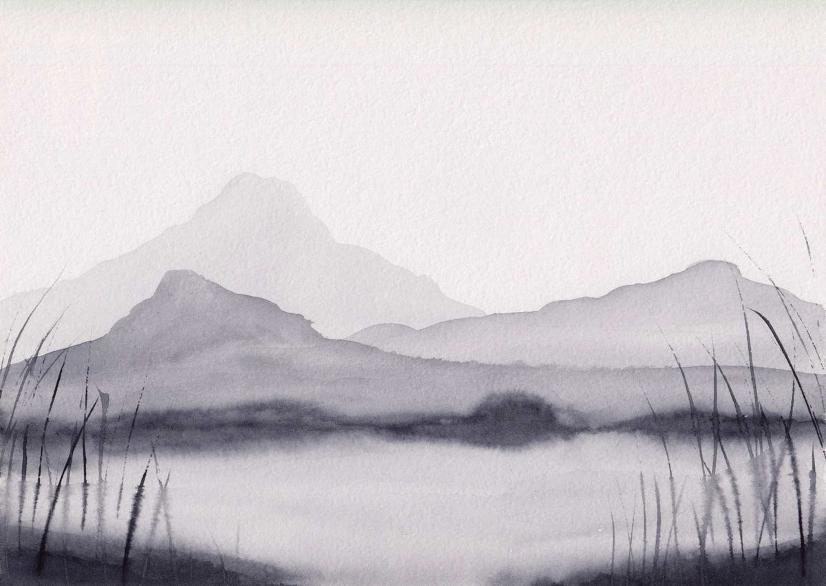 Watercolor Mountain Painting Wallpaper