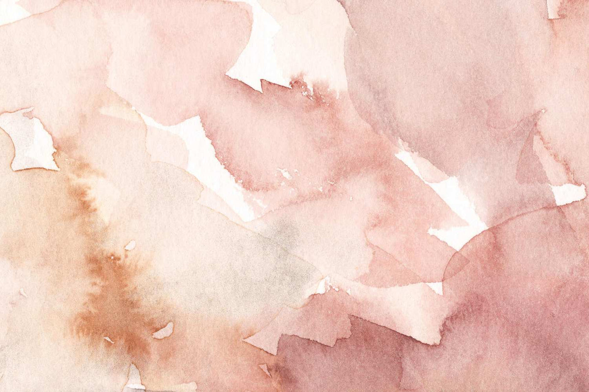 Baby Pink Watercolor Abstract Wallpaper in your room — zoomed