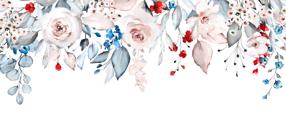 Watercolour Flower Pink Colour Wallpaper Wall Murals in your room — zoomed
