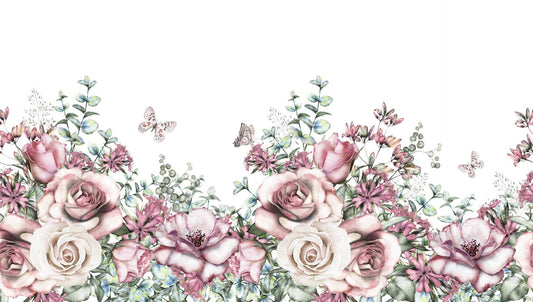Watercolor Floral Vintage Pattern Wallpaper